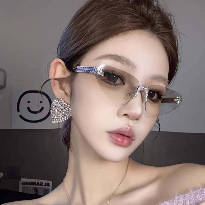 Women's Sexy Cat Eye Rimless R - Women'S Fashion Reading Glasses ulasan dan harga