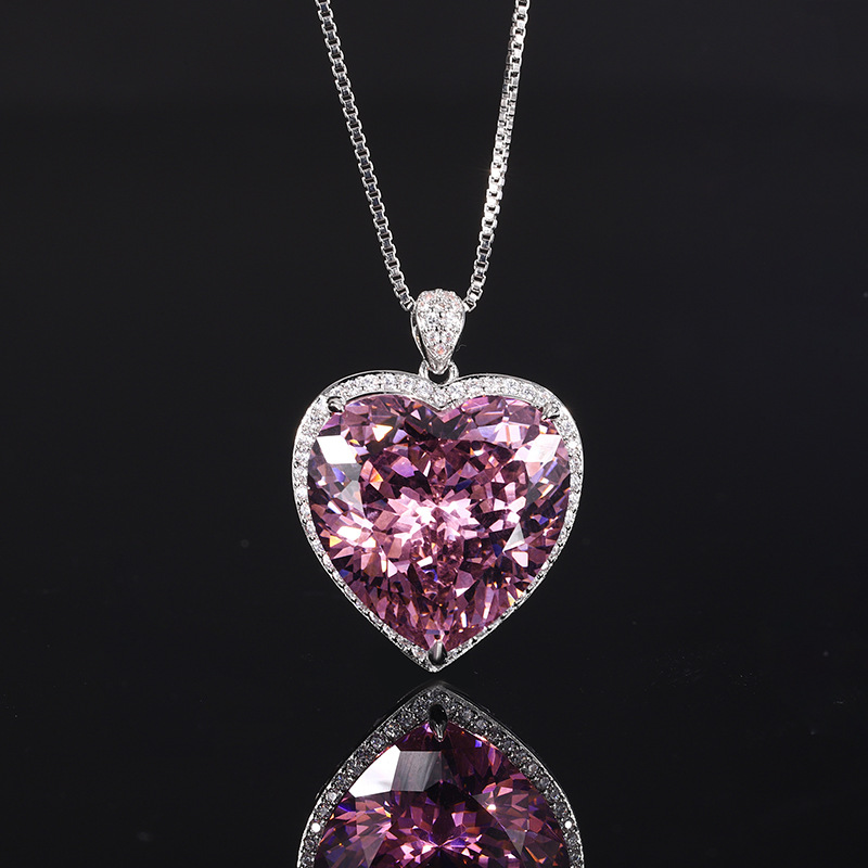 Shiny Cut Heart Pendant Neckla - Women'S Fashion Jewellery ulasan dan harga