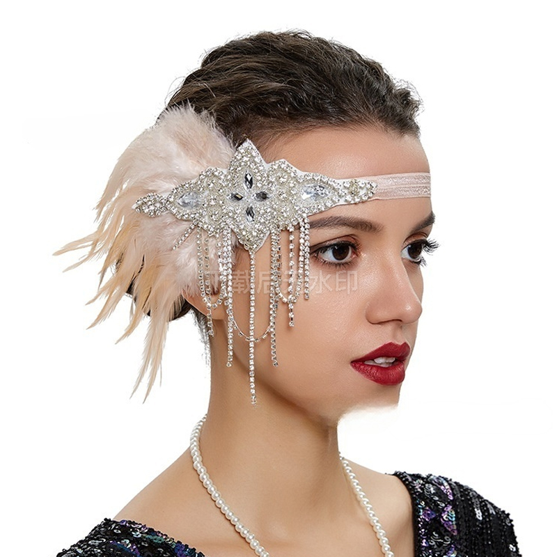 Vintage 1920s Flapper Headband - Women'S Fashion Roaring 20S ulasan dan harga