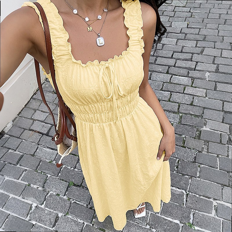 Summer Sleeveless Square Neck  - Maxi Dress Boho ulasan dan harga