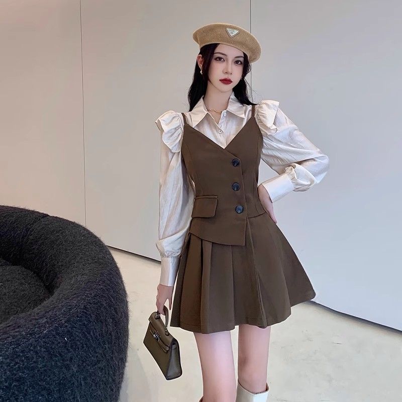 Women's Preppy Style Blouse Ov - Women'S Fashion Overalls ulasan dan harga