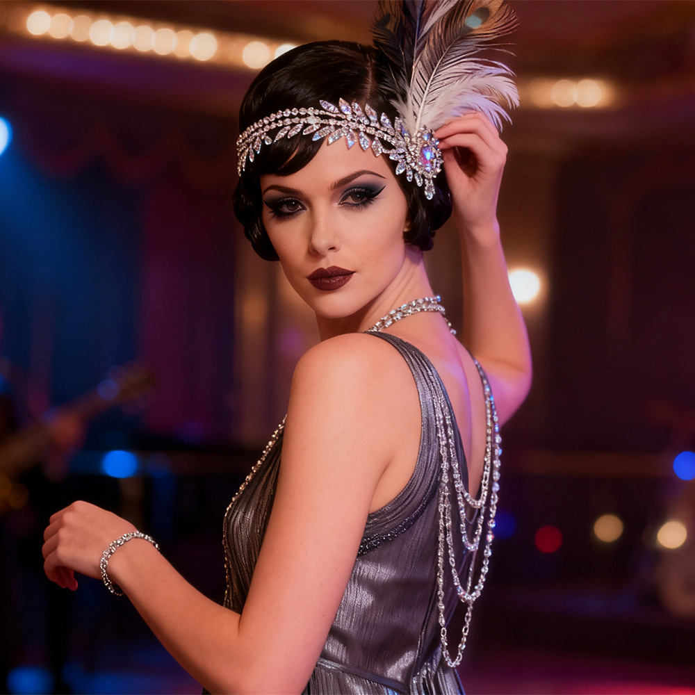 1920s Great Gatsby Feather Hea - Women'S Fashion Roaring 20S ulasan dan harga