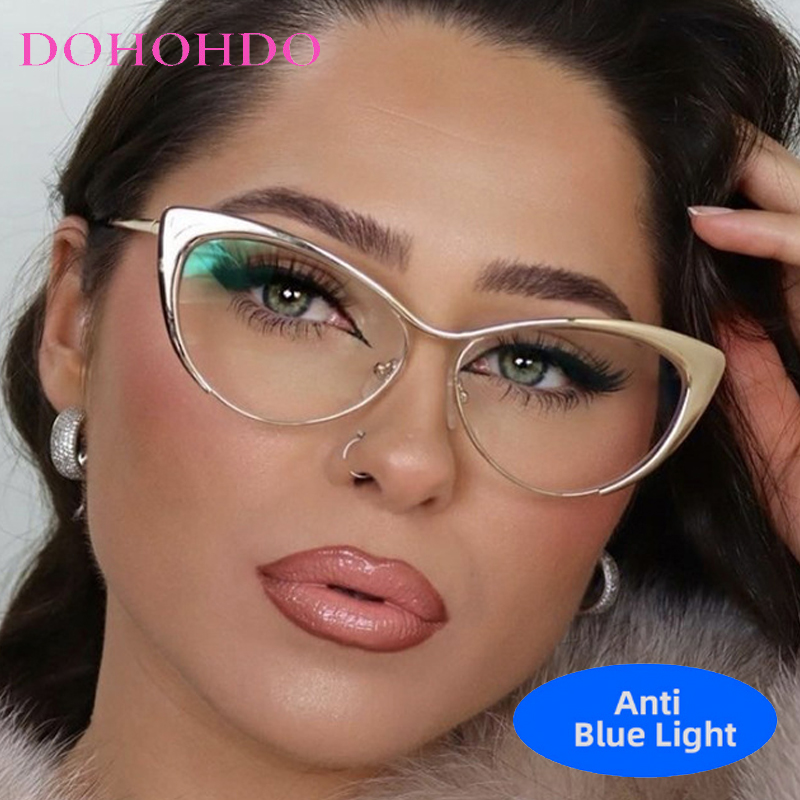 New Luxury Metal Cat Eye Fashi - Women'S Fashion Reading Glasses ulasan dan harga