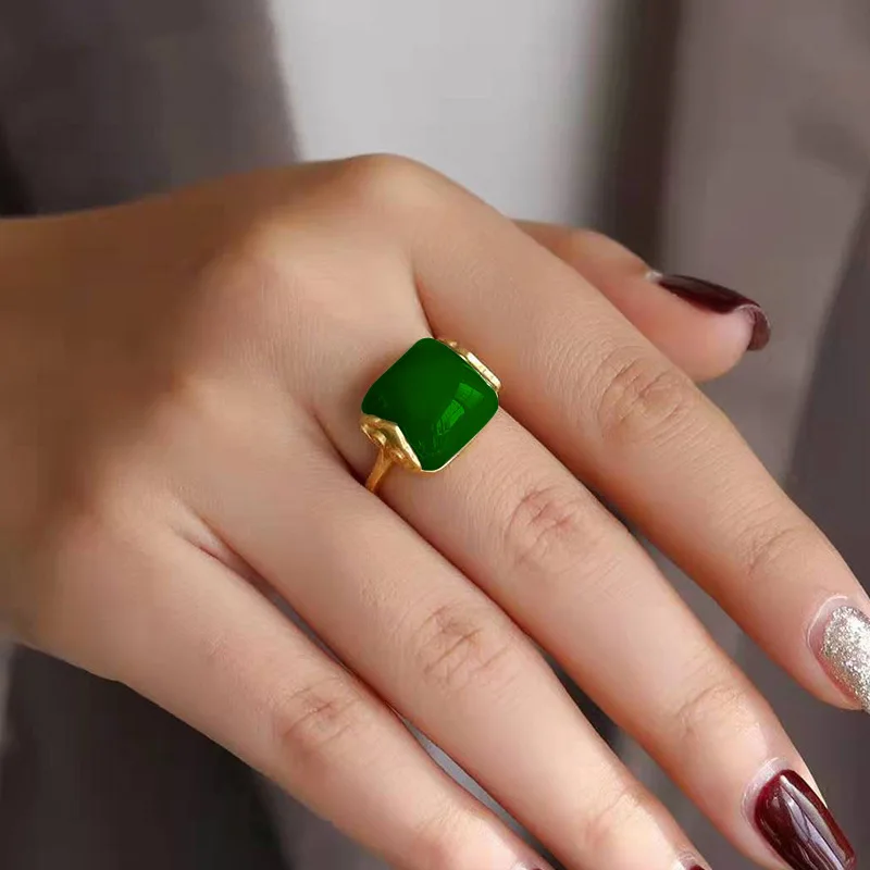 Natural Hetian Jade Ring Fashi - Women Fashion Jewellery ulasan dan harga