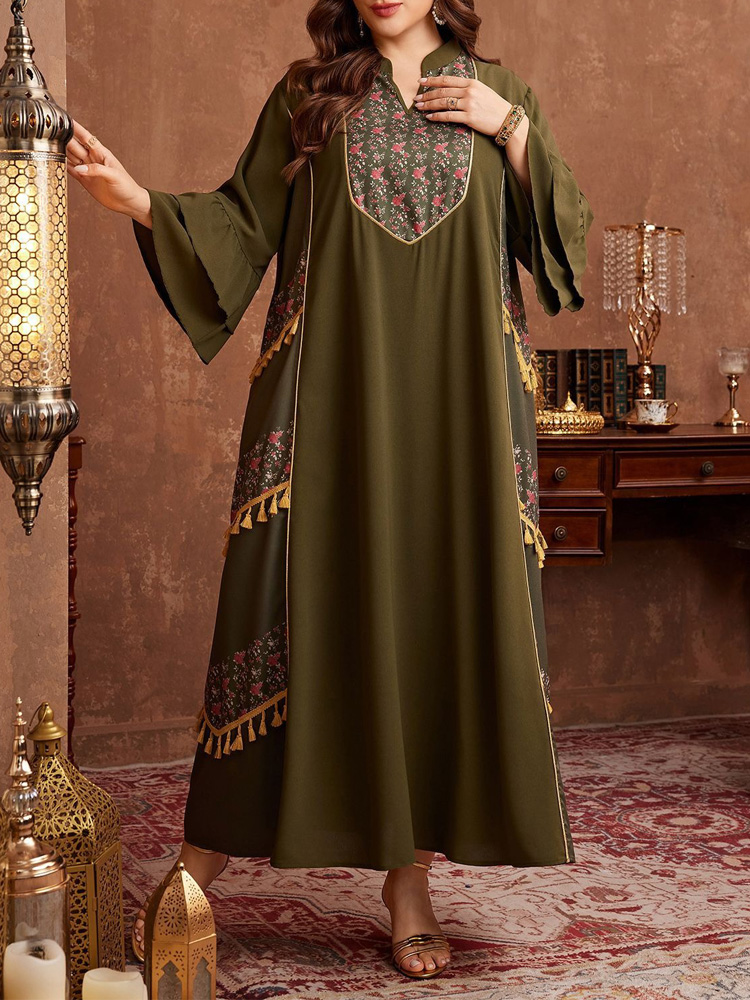 GIBSIE Plus Size Ethnic Style  - Maxi Dress Boho ulasan dan harga